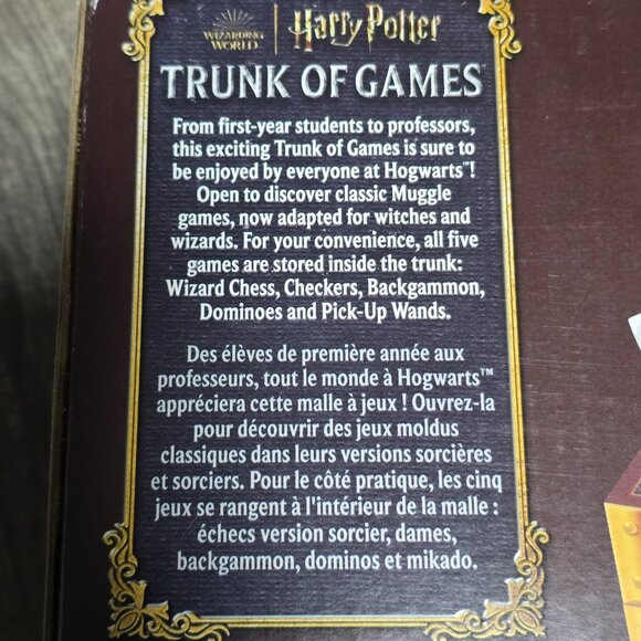 Wizarding World of Harry Potter Trunk of Games 5-in-1 Wooden - Brand New - Picture 5 of 6
